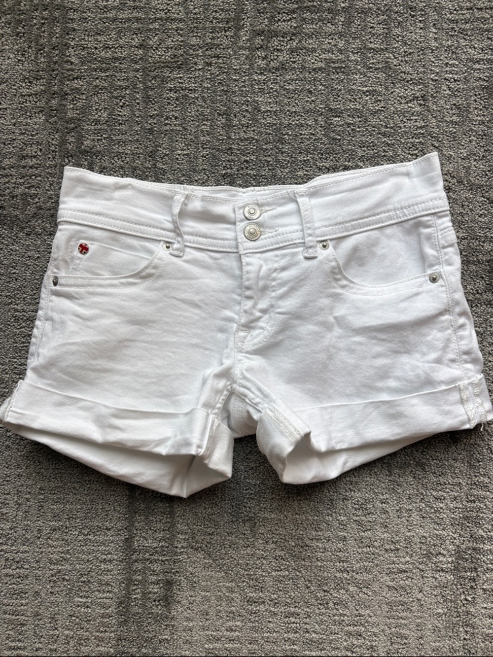 Hudson Jeans White Denim Short Shorts